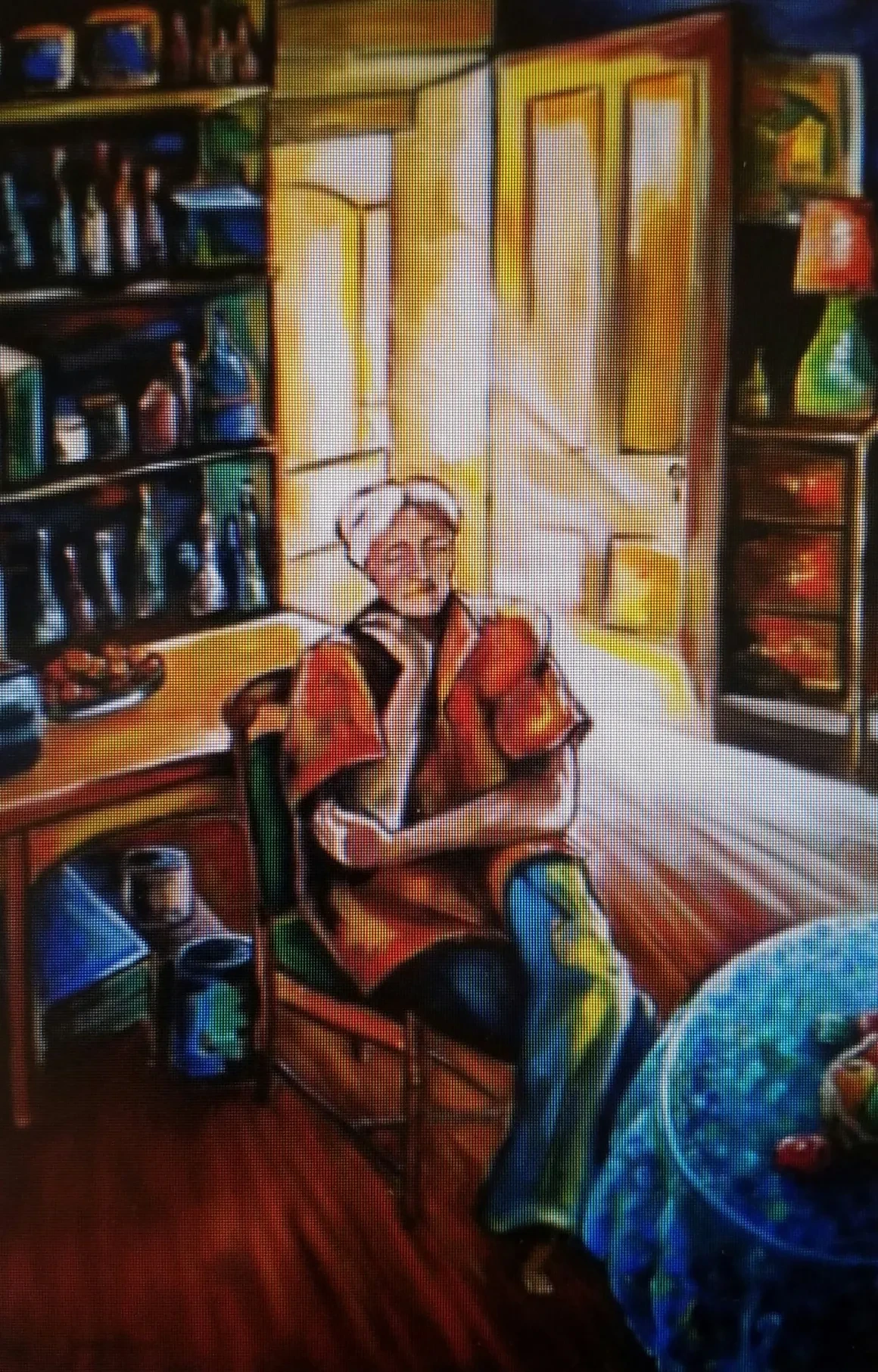 Colorful portrait painting
