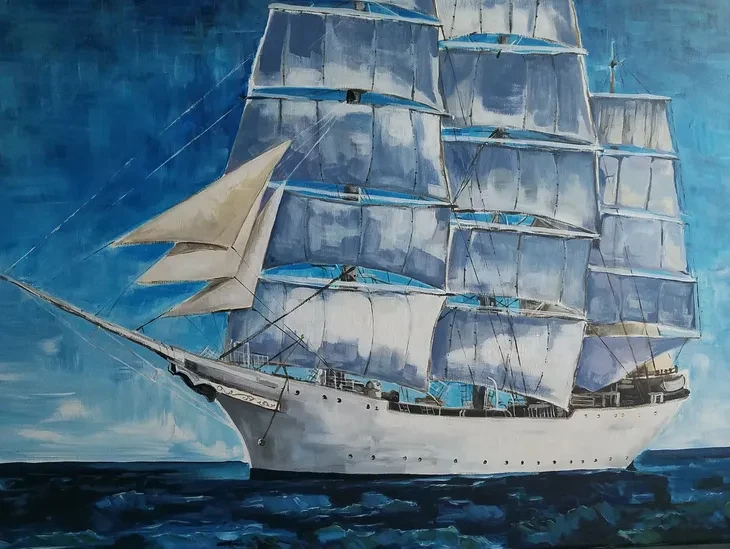 Tall ship painting — maritime fine art